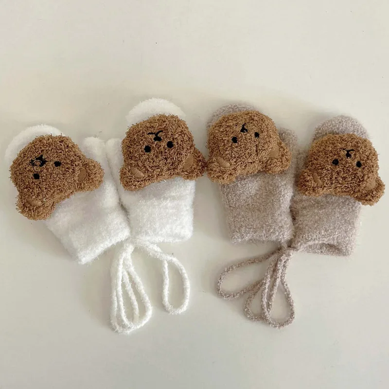 Teething Mitten Baby - 1-4Y Cartoon Beer Baby Wanten Winter