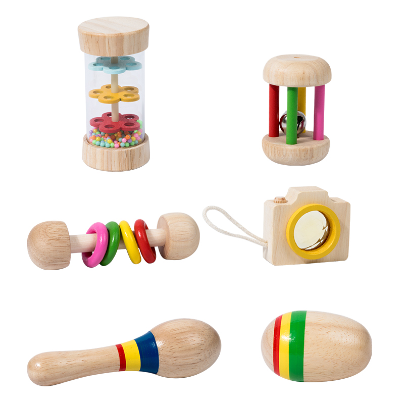 Baby Rattle Toy Set - 6 Stuks Vroege Educatieve Baby Rammelaar