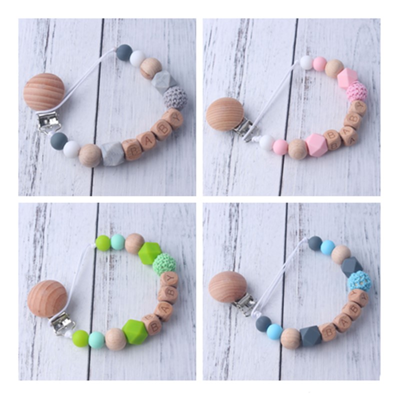 Baby Pacifier Clip - Nieuwe Baby Fopspeen Clips Gepersonaliseerde Naam