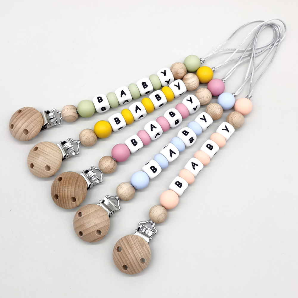 Baby Products Name - Aangepaste Naam Fopspeen Clips Keten Siliconen