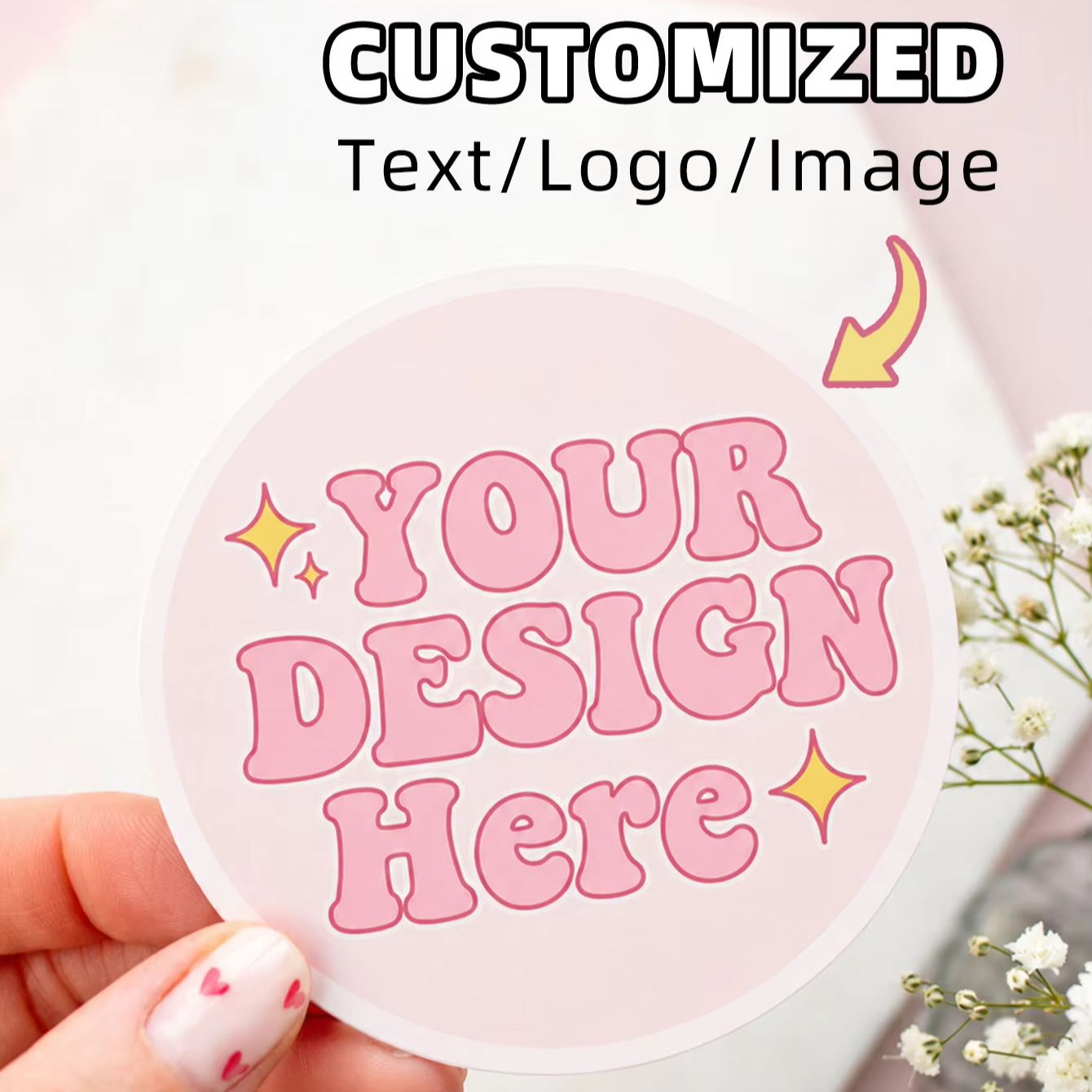 Baby Products Bag - 3/4CM op maat gemaakte ronde stickers,