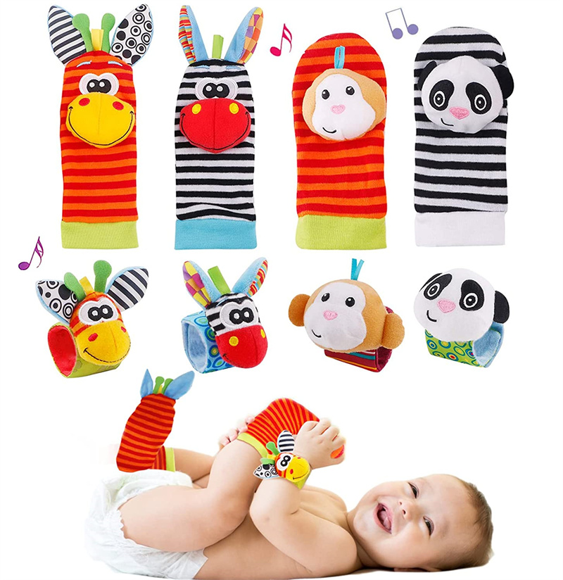 Baby Rattle Toy Set - Babysokjes Rammelaar Speelgoed voor baby's 0-12
