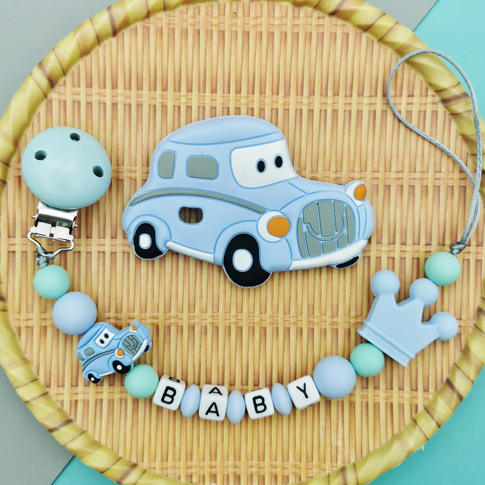 Baby Pacifier Clip - Aangepaste Engelse Russische Letter Naam Siliconen