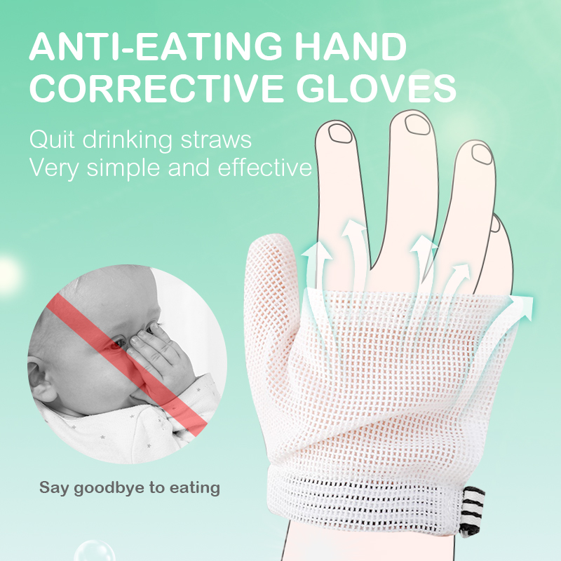 Teething Mitten Baby - Baby Anti-Eten Hand Handschoenen Ademend Netto