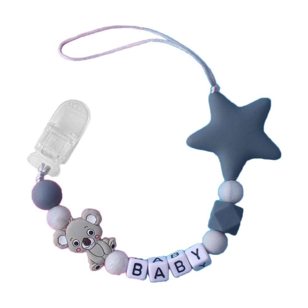 Baby Pacifier Clip - Gepersonaliseerde naam baby fopspeenketting clips dierlijke