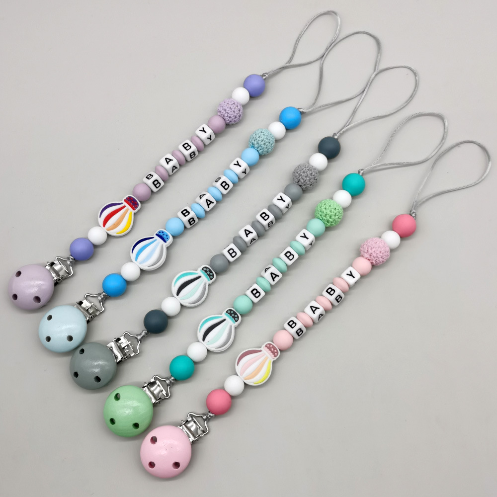 Baby Products Name - Gepersonaliseerde naam handgemaakte speenclip houder ketting