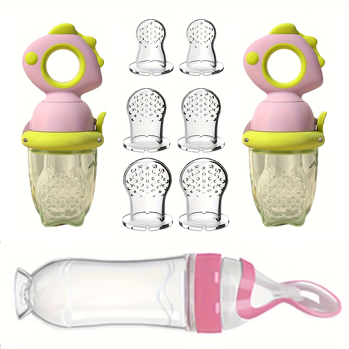 Baby Products Distributor - 9-delige babyvoedingsset: inclusief dinosaurus roterende push-on