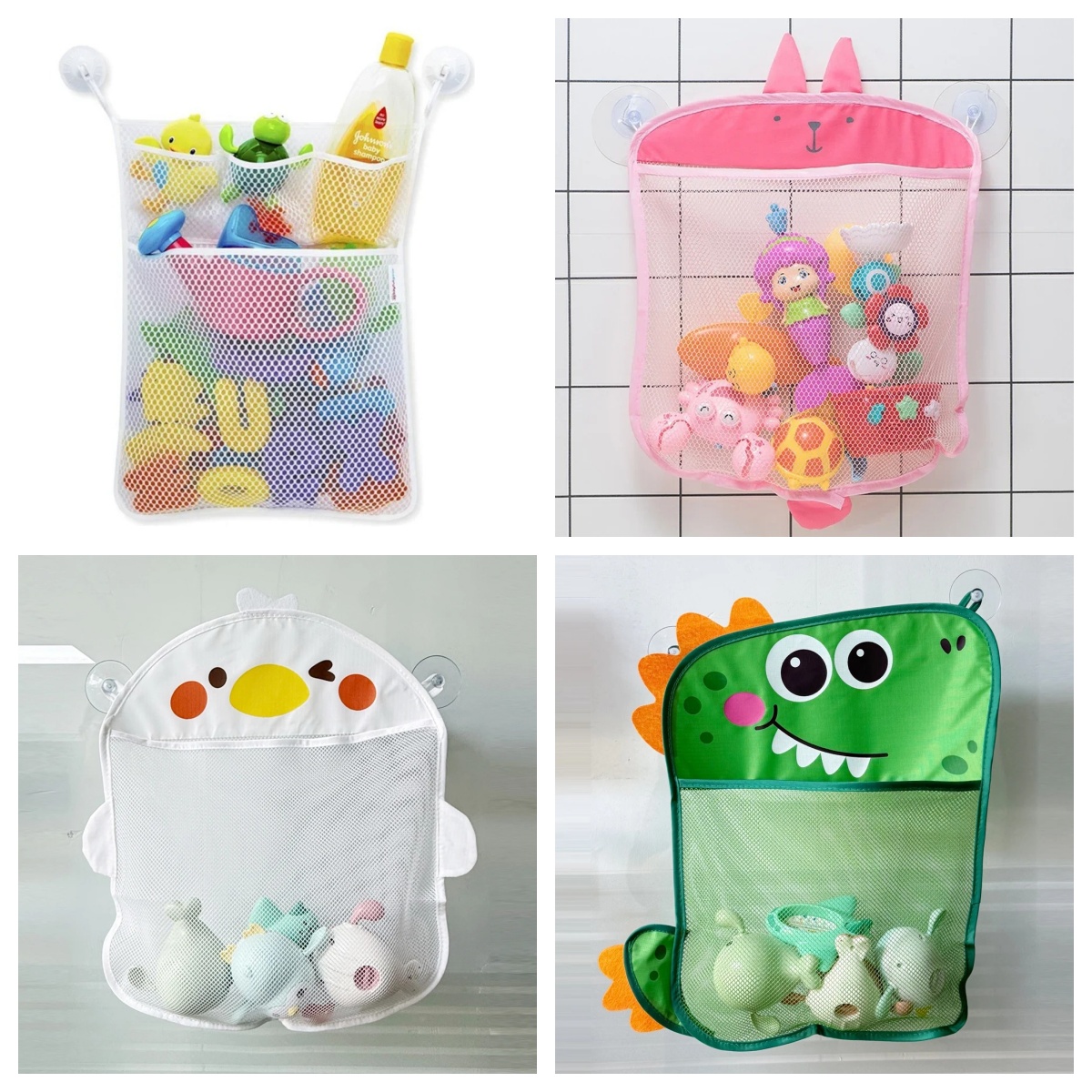 Baby Products Bag - Baby badkamer netzak met cartoon dierenfiguren,