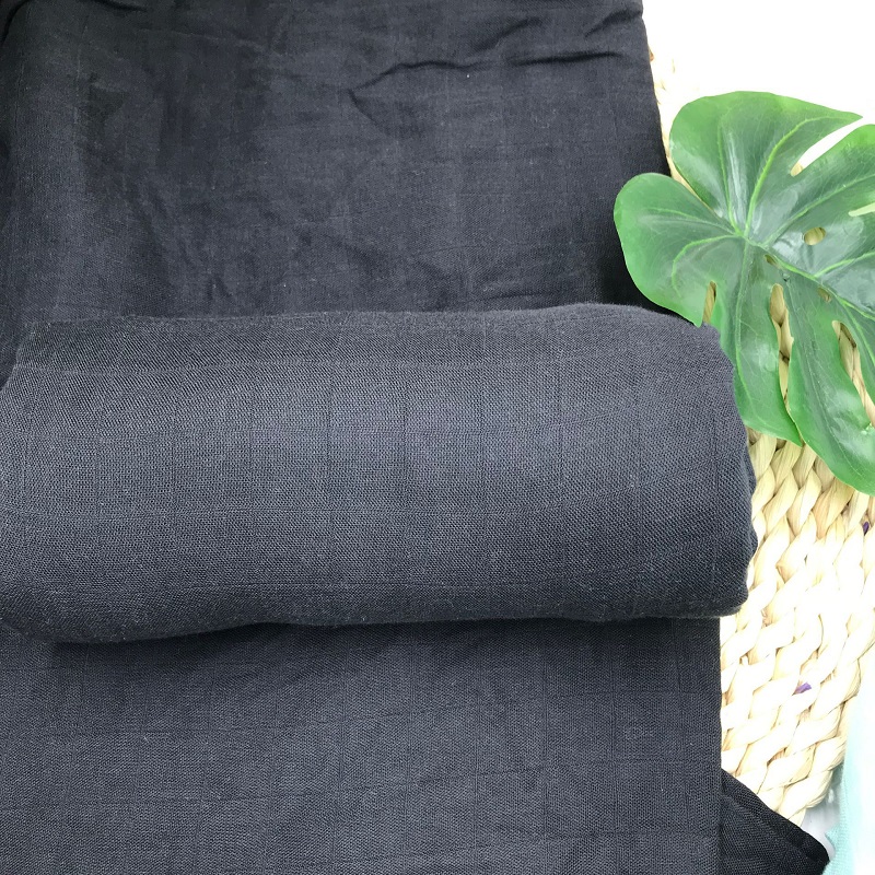 Baby Swaddle Blanket - Puur zwarte kleur babywikkel Ultrazachte babymousseline