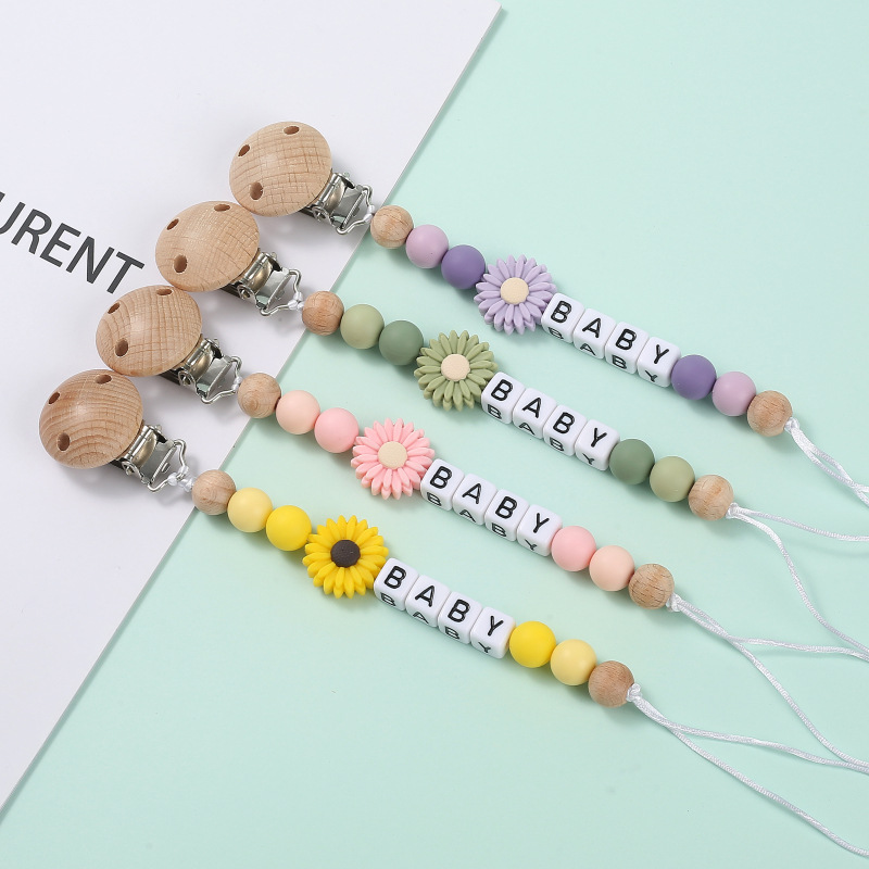 Baby Pacifier Clip - Baby aangepaste gepersonaliseerde naam fopspeen clip