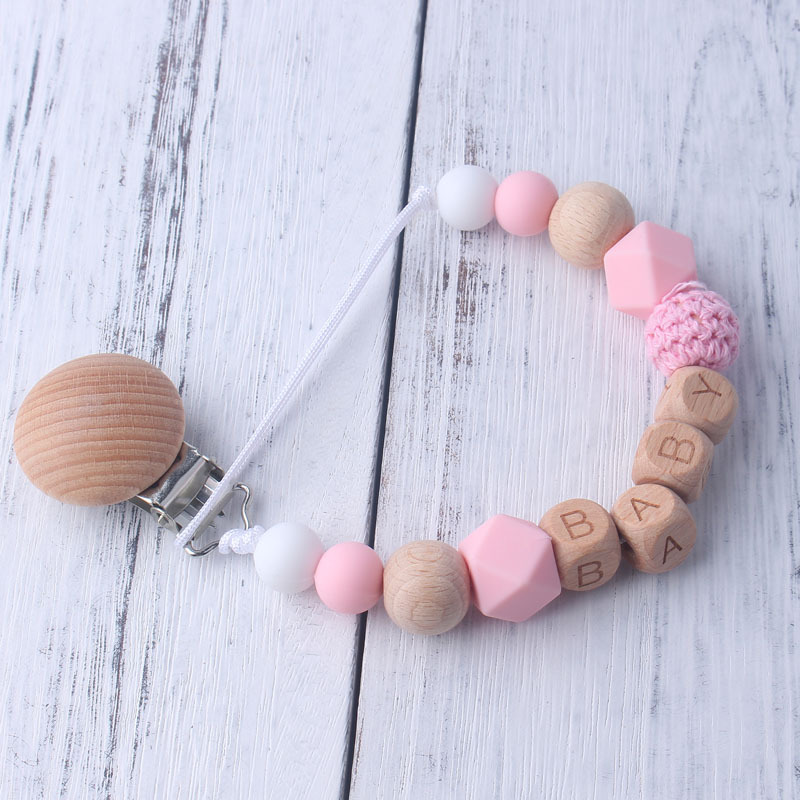 Babyfopspeenclip met houten en - Baby Pacifier Clip recensie en prijs