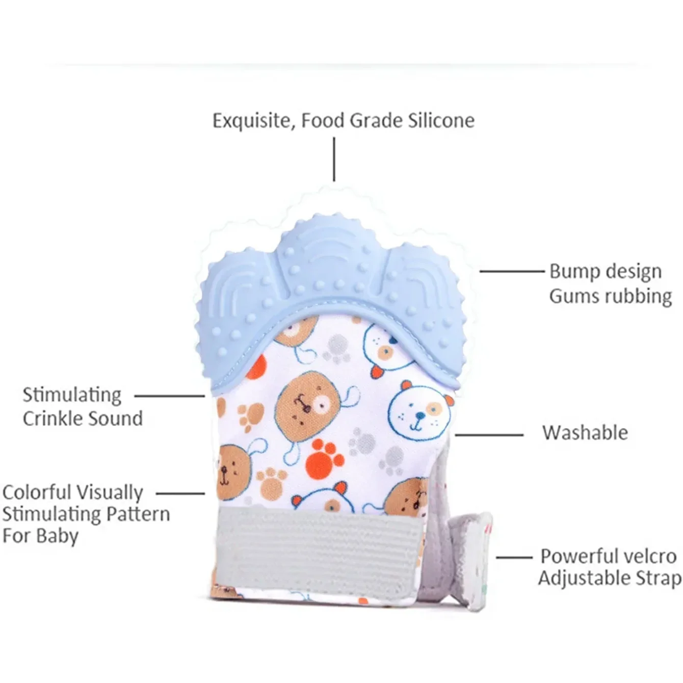 Pasgeboren Tandjes Siliconen W - Teething Mitten Baby recensie en prijs