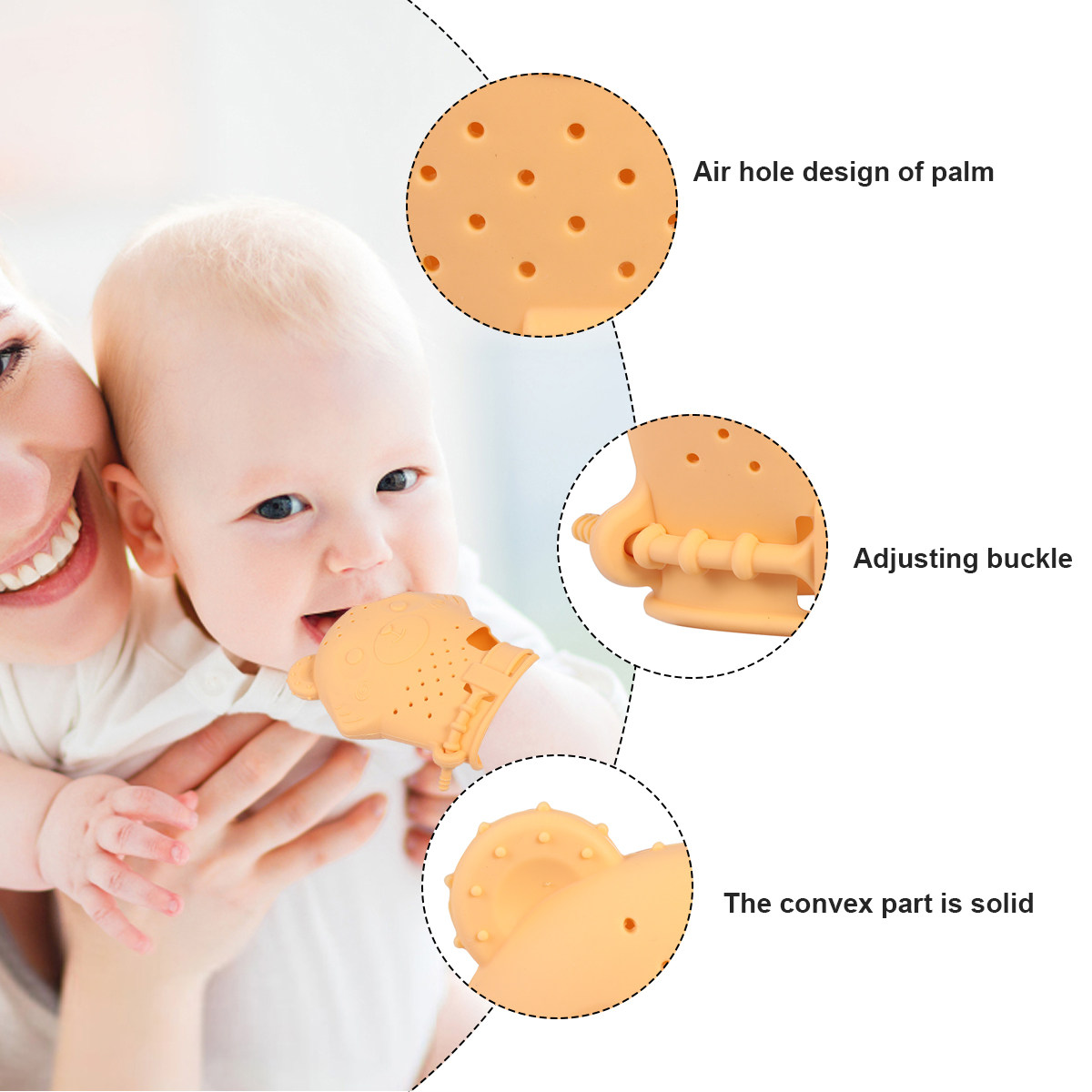 Siliconen Baby Bijtring Wantje - Teething Mitten Baby recensie en prijs