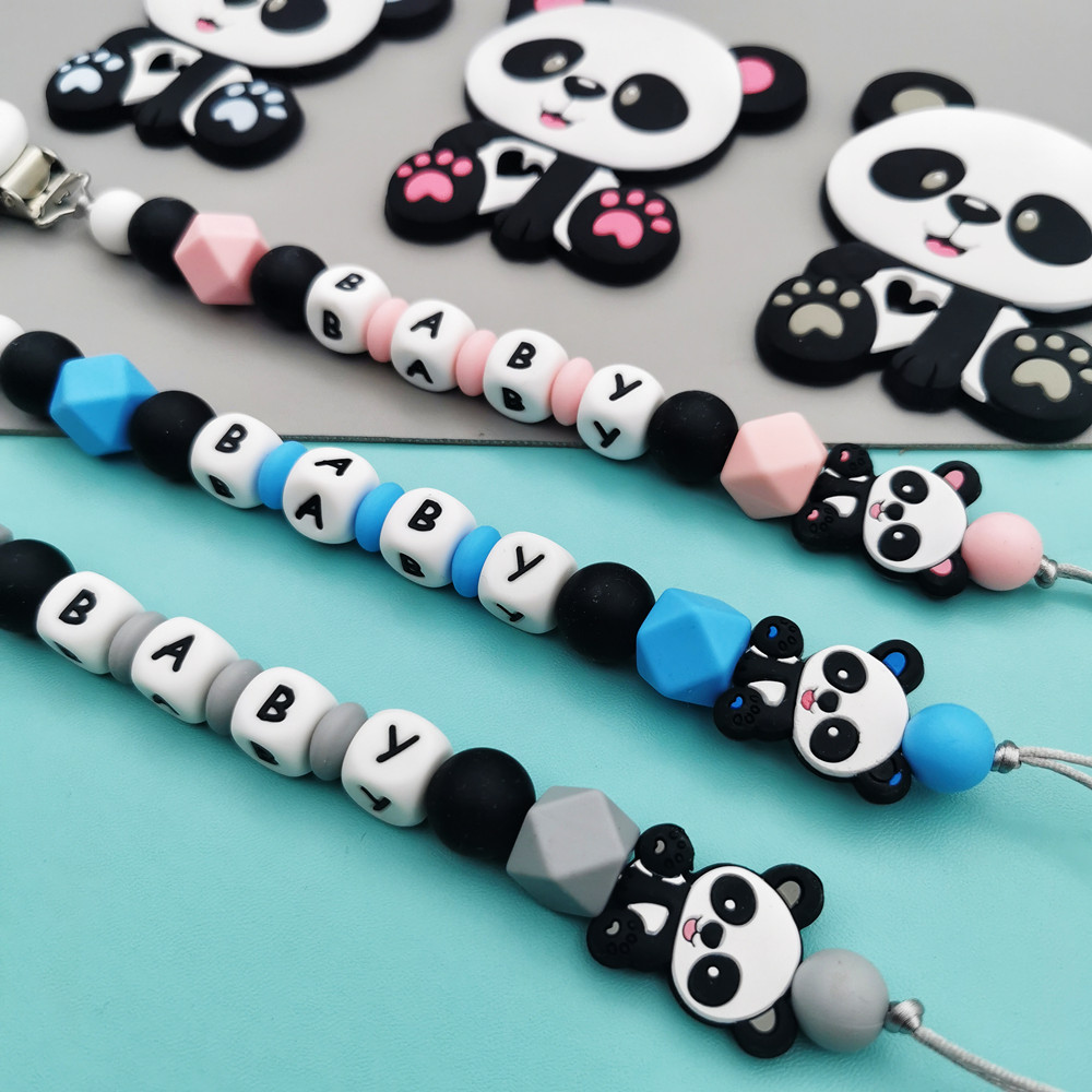 Panda Aangepaste Engelse Silic - Baby Pacifier Clip recensie en prijs