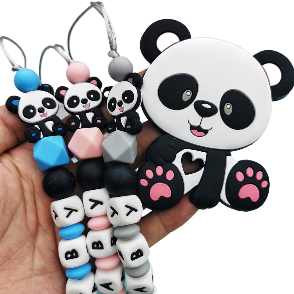 Panda Aangepaste Engelse Silic - Baby Pacifier Clip recensie en prijs