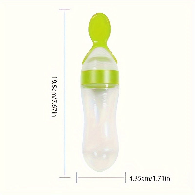 Siliconen babyfles met lepel,  - Baby Products Distributor recensie en prijs