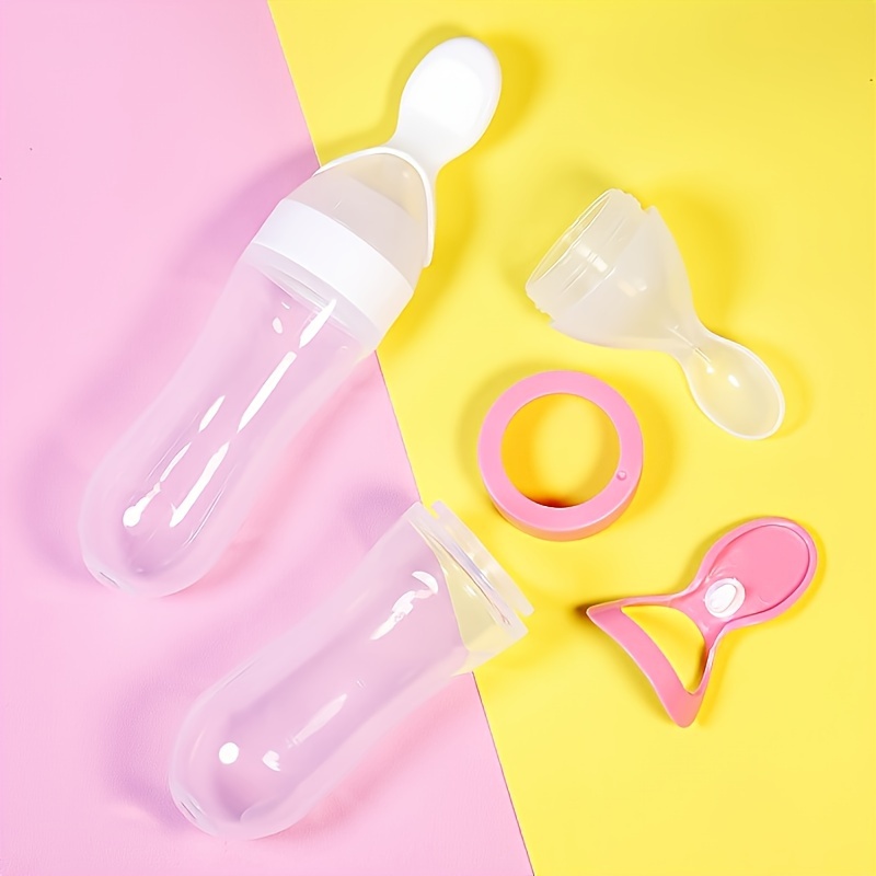 Siliconen babyfles met lepel,  - Baby Products Distributor recensie en prijs