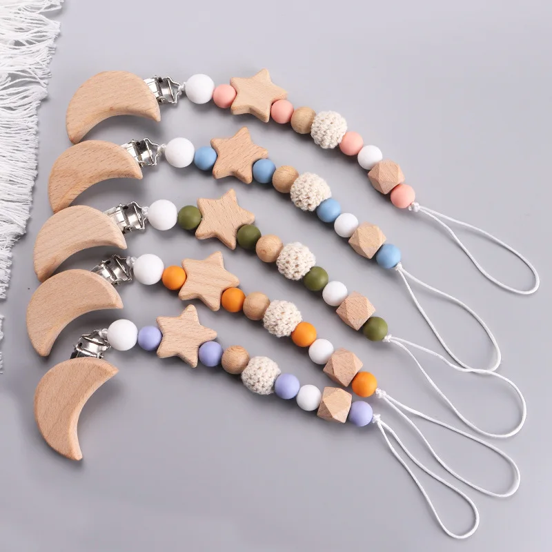 NIEUWE aangepaste naam houten  - Baby Pacifier Clip recensie en prijs