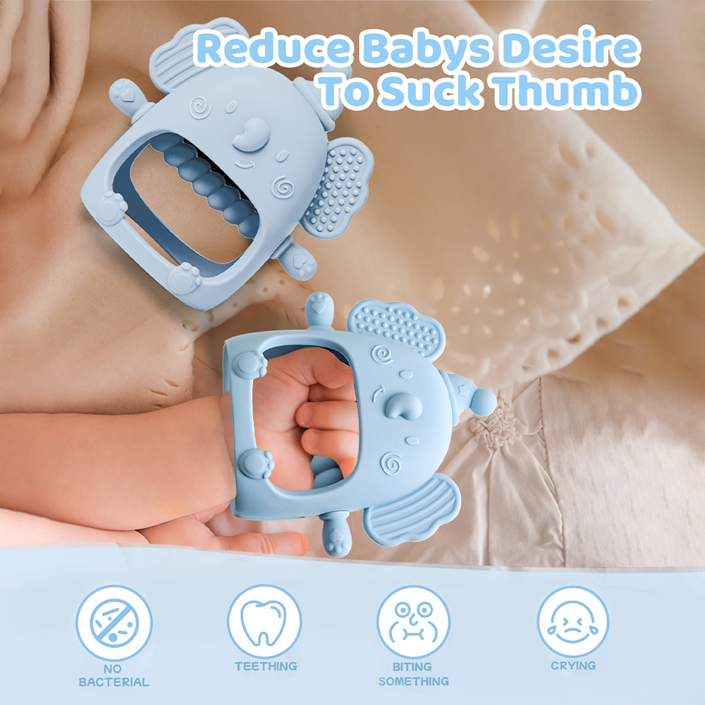 2 STUKS Siliconen Baby Bijtrin - Teething Mitten Baby recensie en prijs
